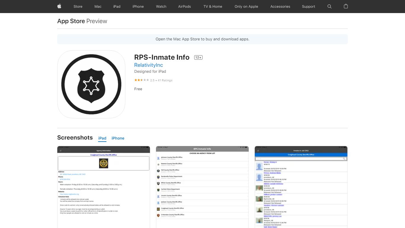 ‎RPS-Inmate Info on the App Store